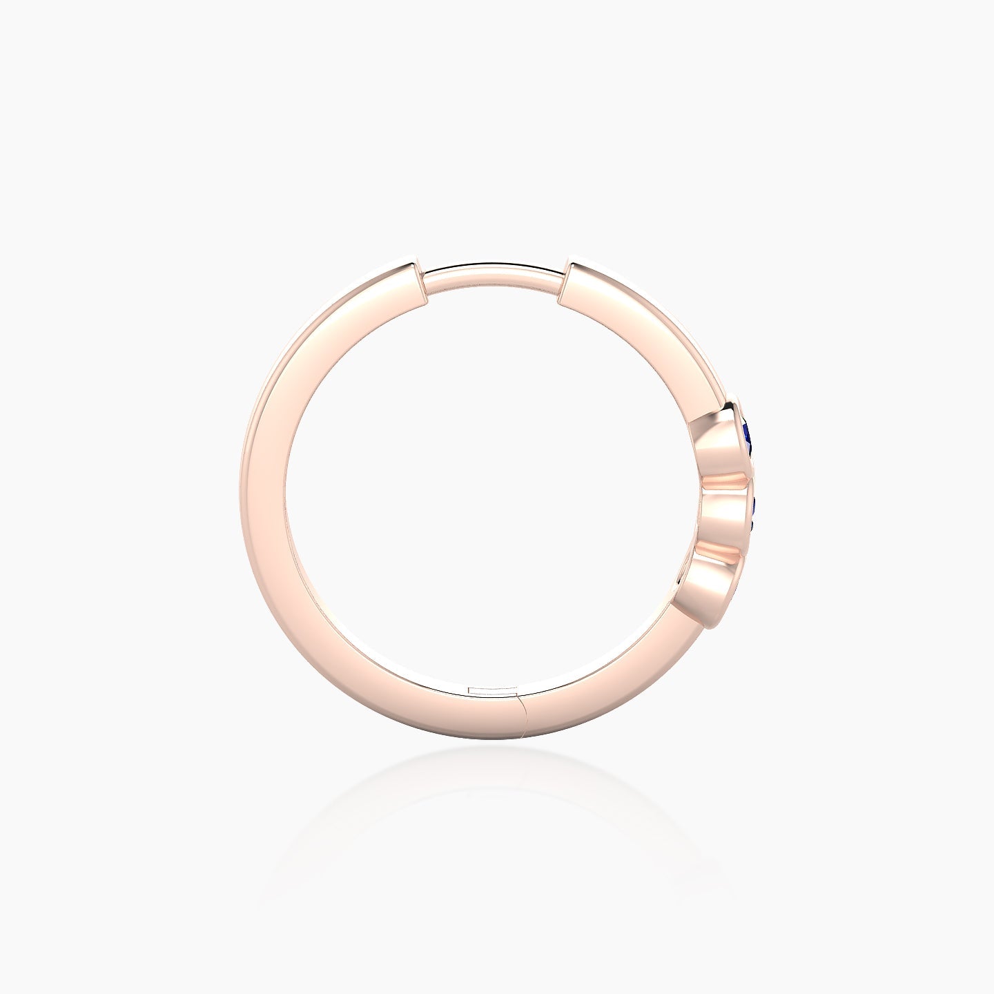 Leto | 18k Rose Gold 11 mm Trilogy Sapphire Hoop Piercing