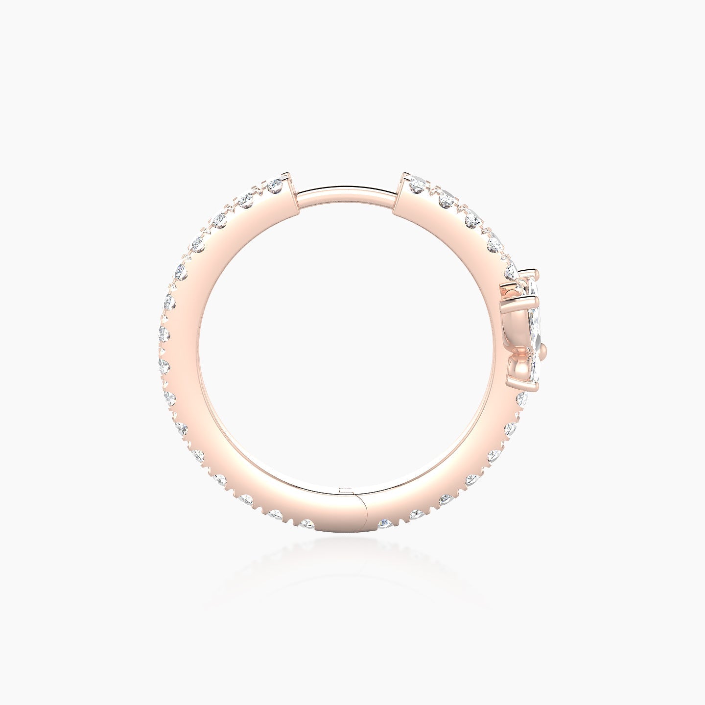 Levana | 18k Rose Gold 11 mm Butterfly Diamond Hoop Piercing