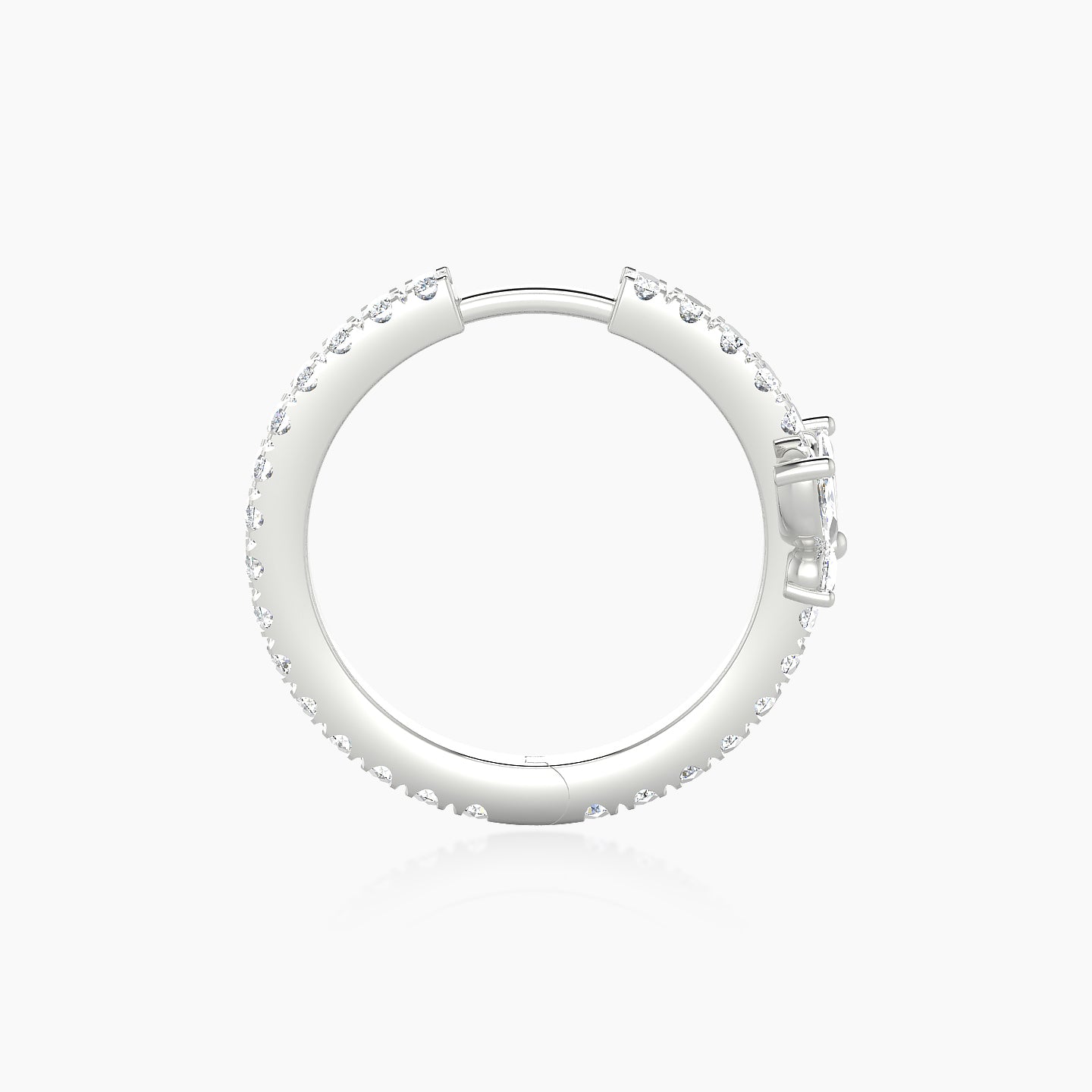 Levana | 18k White Gold 11 mm Butterfly Diamond Hoop Piercing