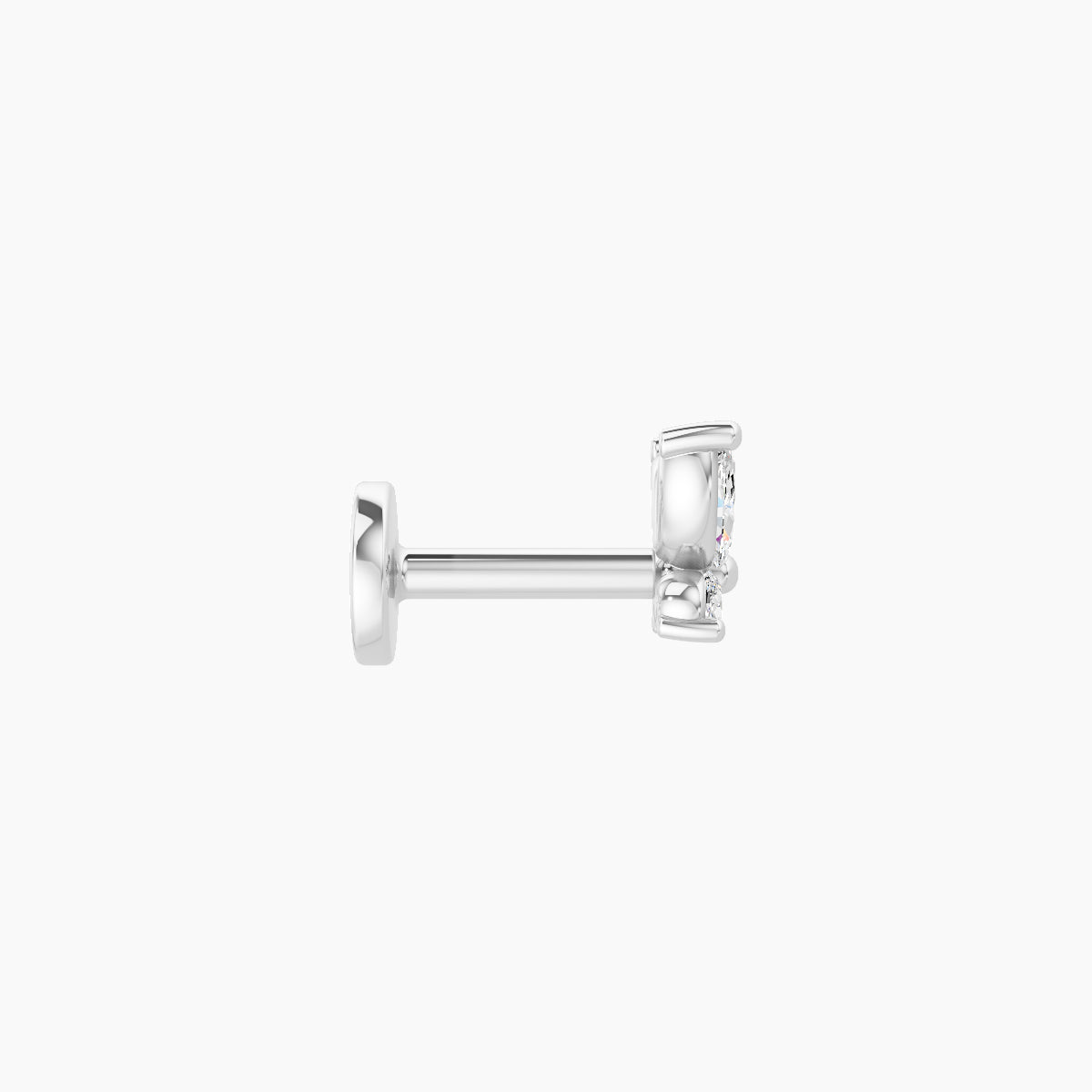 Levana | 18k White Gold 4.5 mm 5 mm Butterfly Diamond Piercing