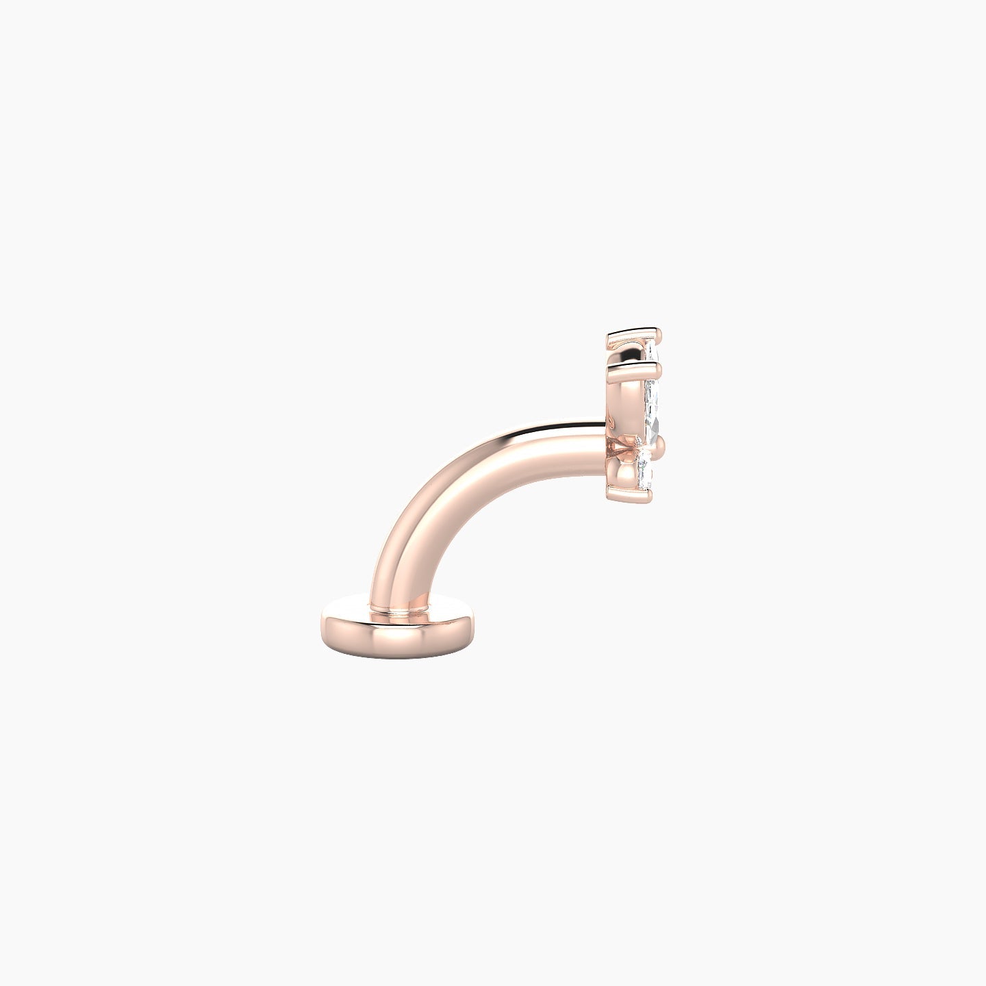 Levana | 18k Rose Gold 4.5 mm 6 mm Butterfly Diamond Floating Navel Piercing