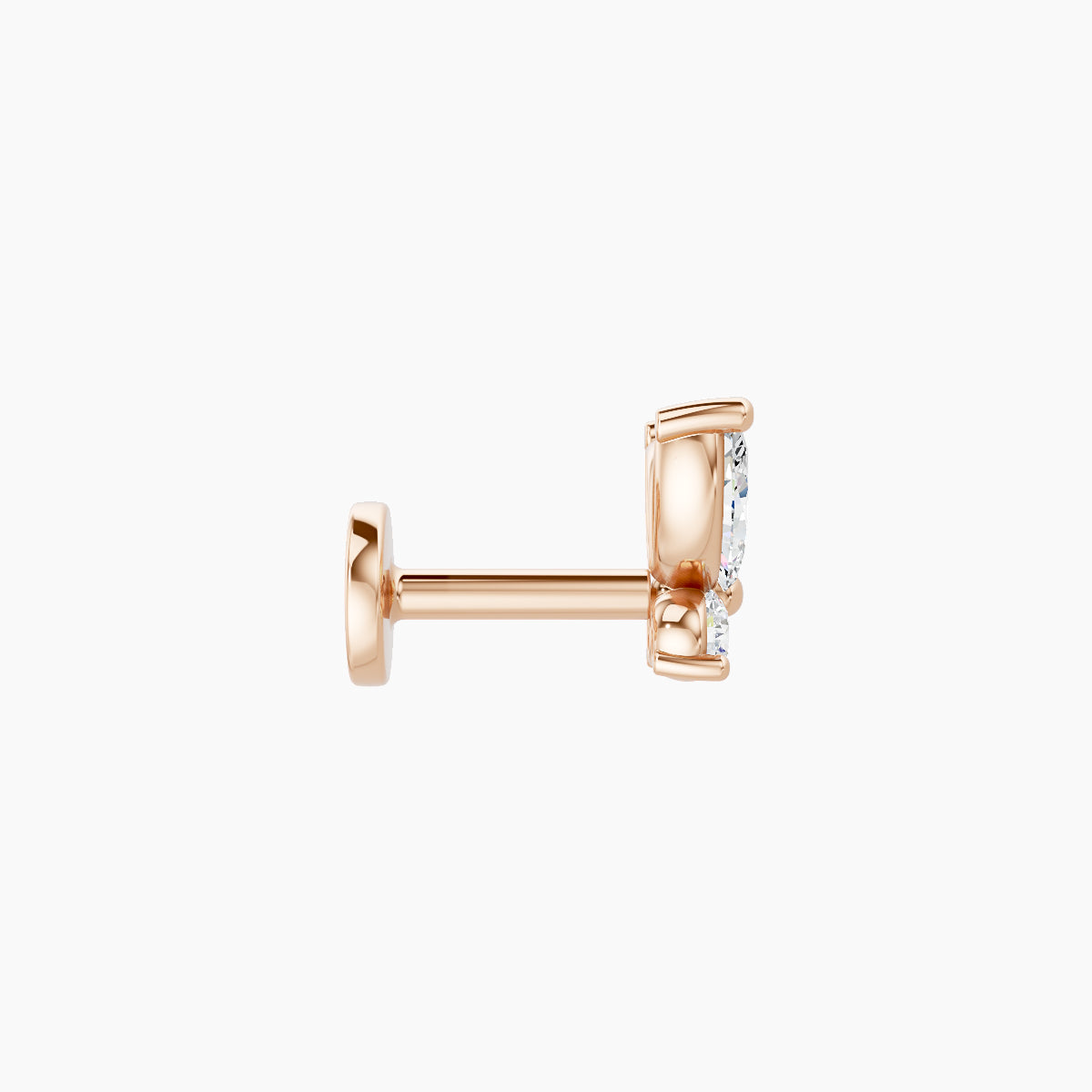 Levana | 18k Rose Gold 5.5 mm 5 mm Butterfly Diamond Piercing
