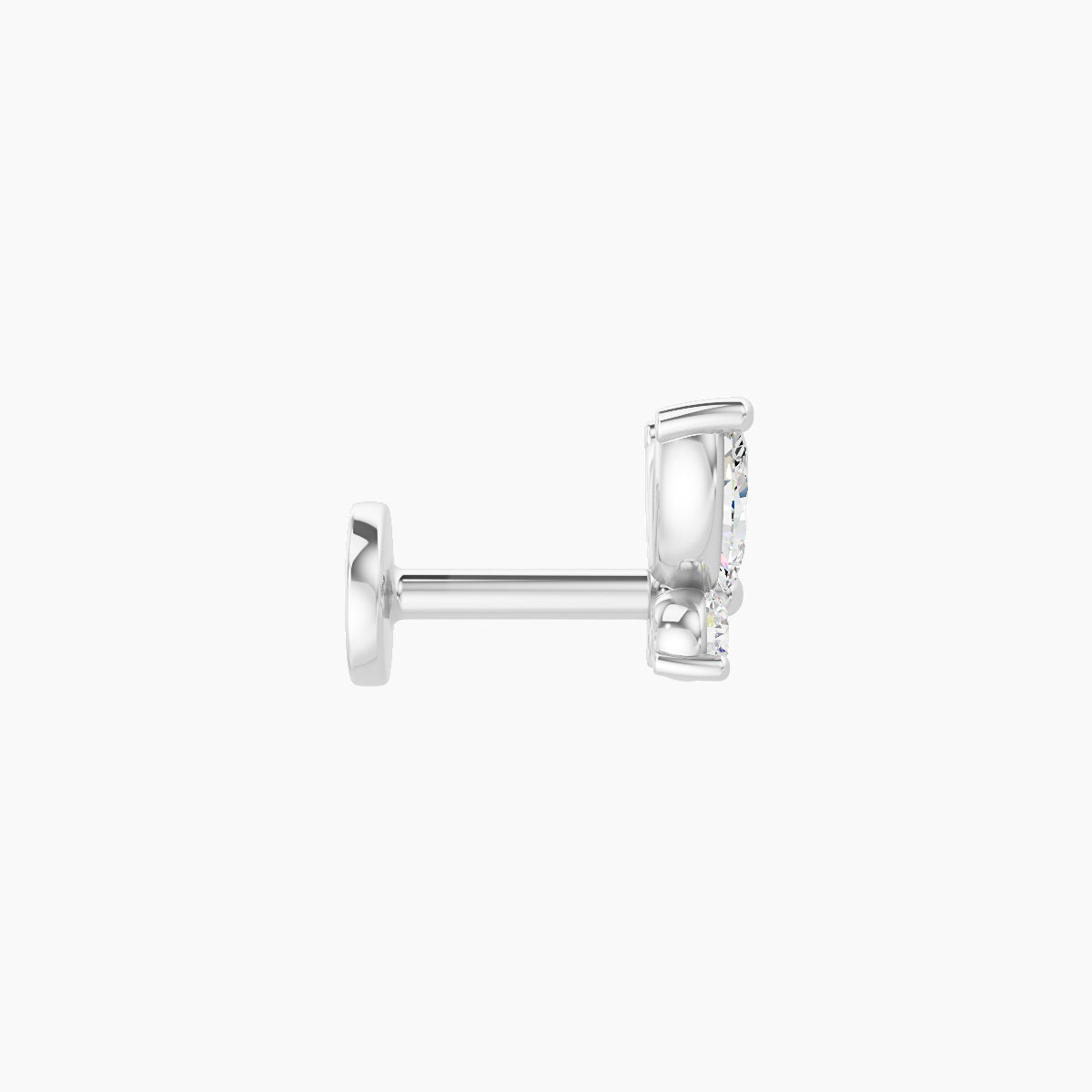 Levana | 18k White Gold 5.5 mm 5 mm Butterfly Diamond Piercing