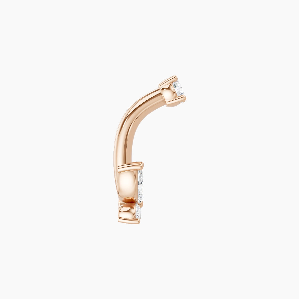 Levana | 18k Rose Gold 5.5 mm 6 mm Butterfly Diamond Belly Piercing