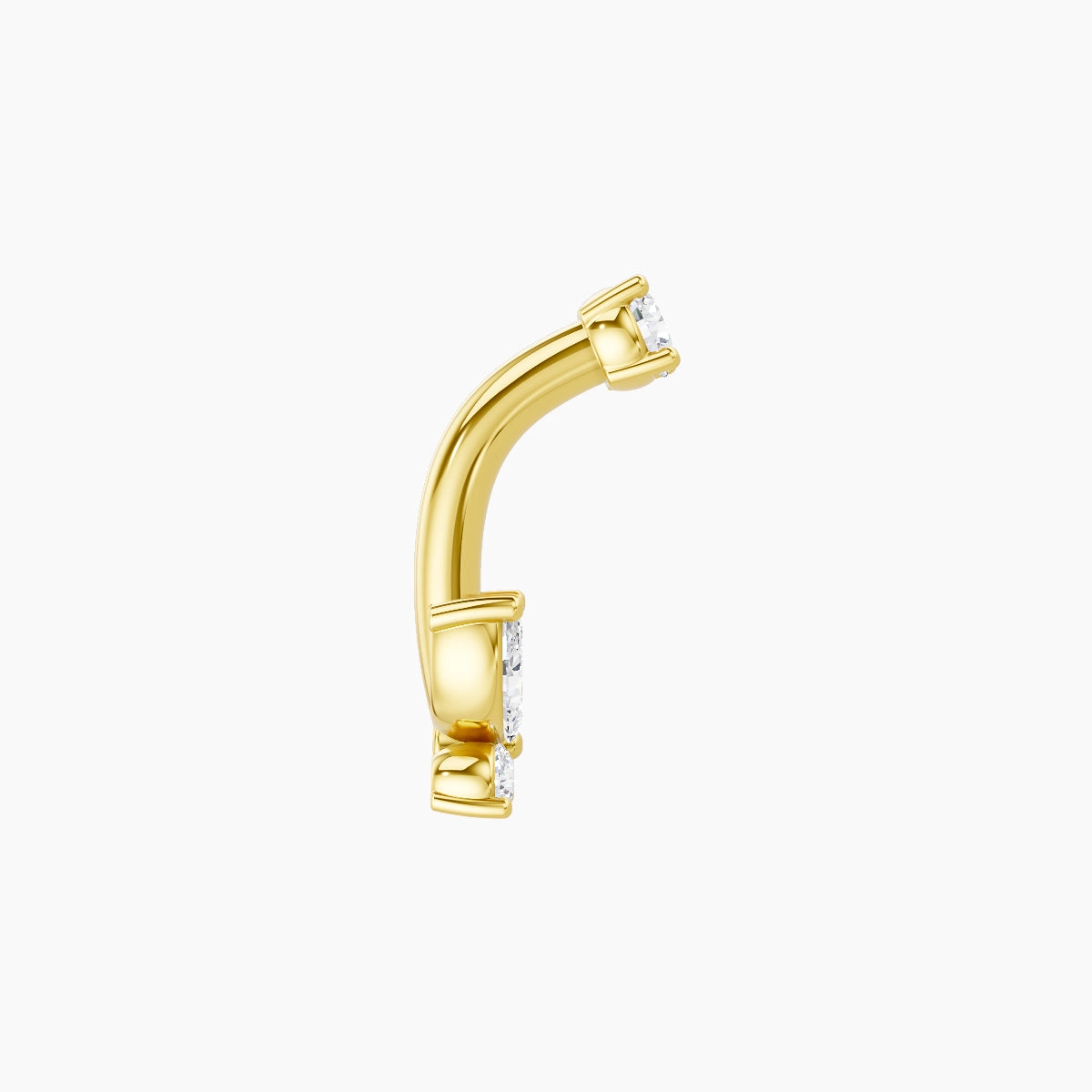 Levana | 18k Yellow Gold 5.5 mm 6 mm Butterfly Diamond Belly Piercing