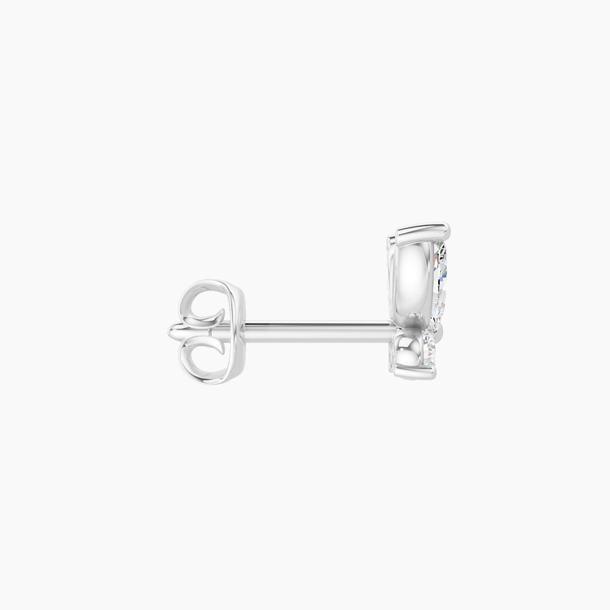 Levana | 18k White Gold 5.5 mm Butterfly Diamond Earring