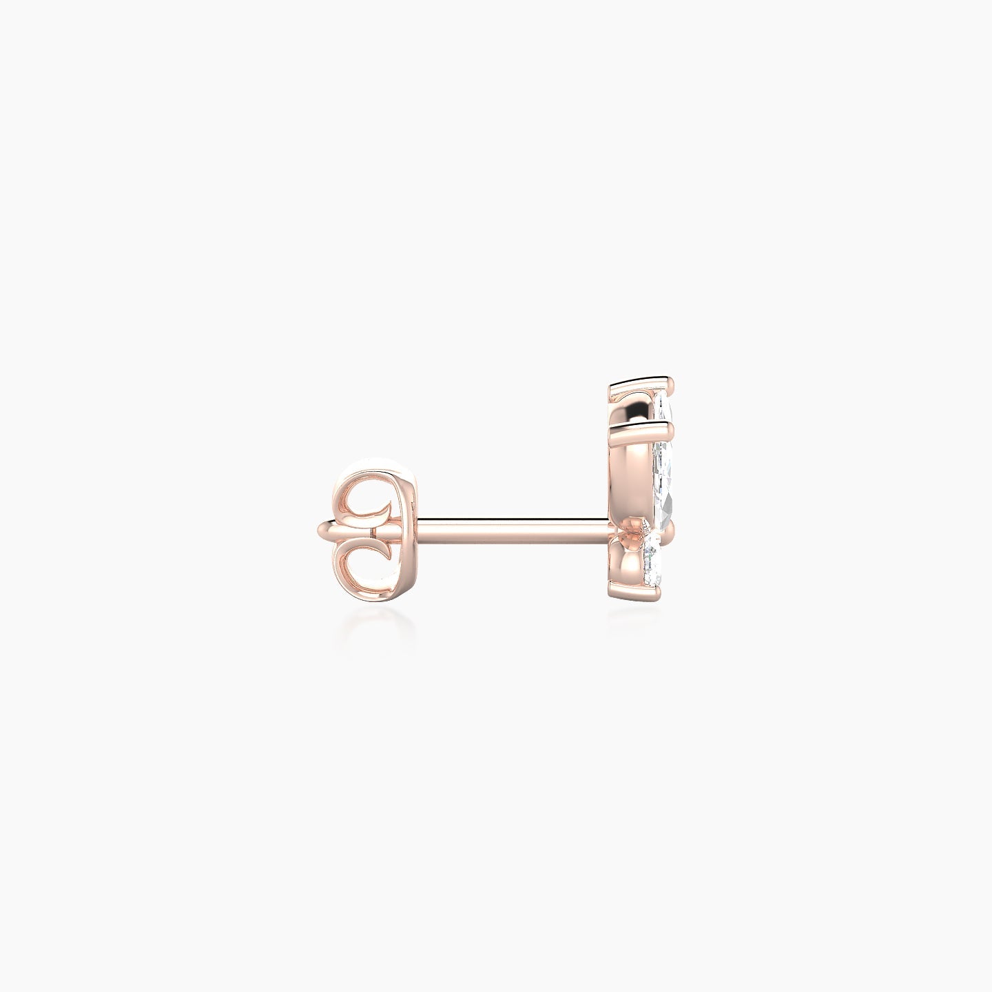 Levana | 18k Rose Gold 5.5 mm Butterfly Diamond Earring