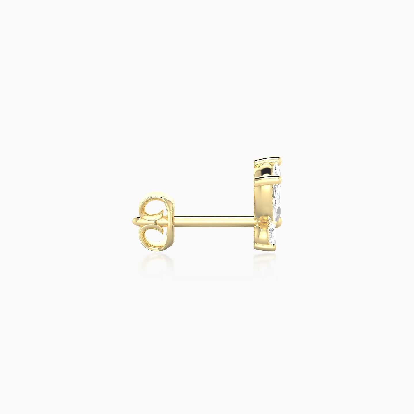 Levana | 18k Yellow Gold 5.5 mm Butterfly Diamond Earring