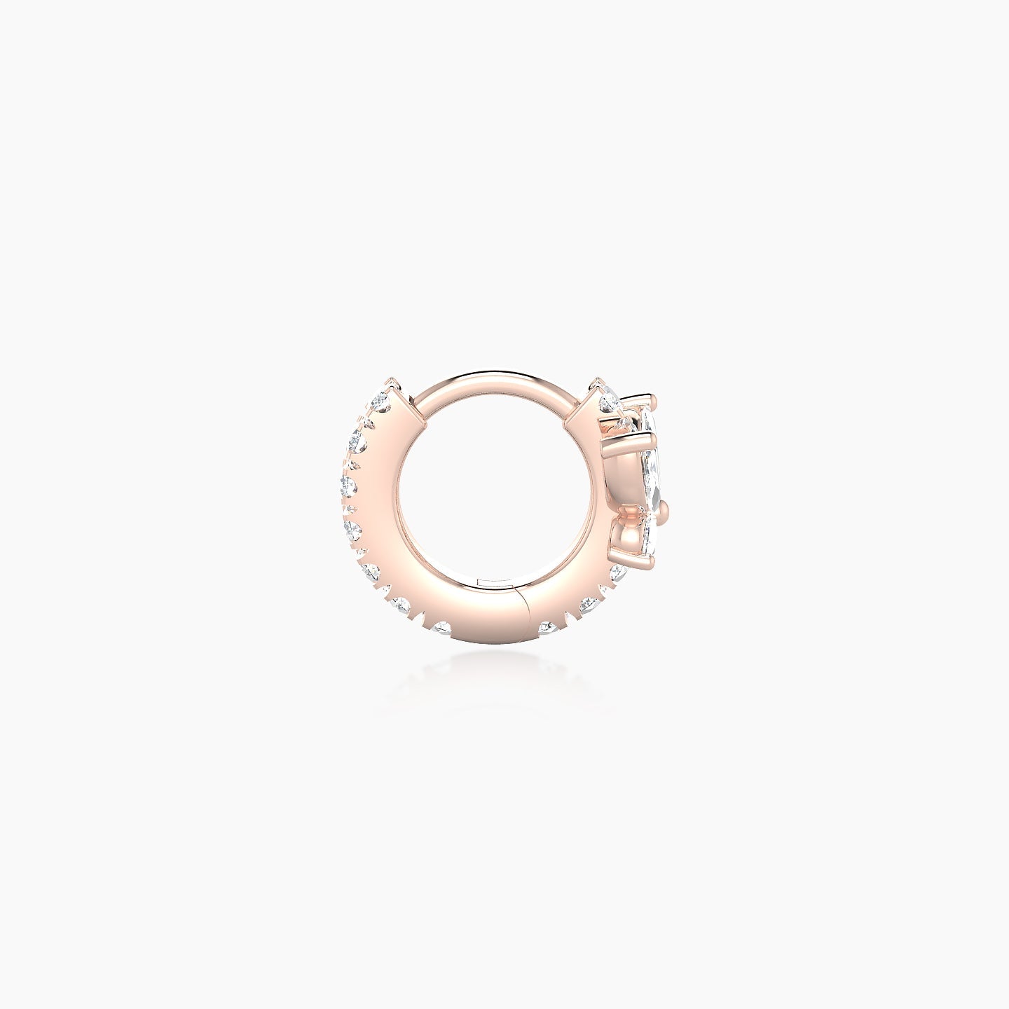 Levana | 18k Rose Gold 5 mm Butterfly Diamond Hoop Piercing