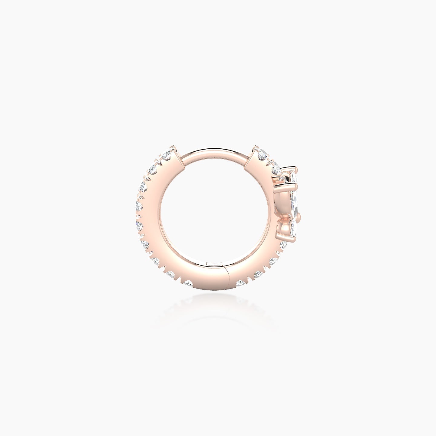 Levana | 18k Rose Gold 6.5 mm Butterfly Diamond Hoop Piercing