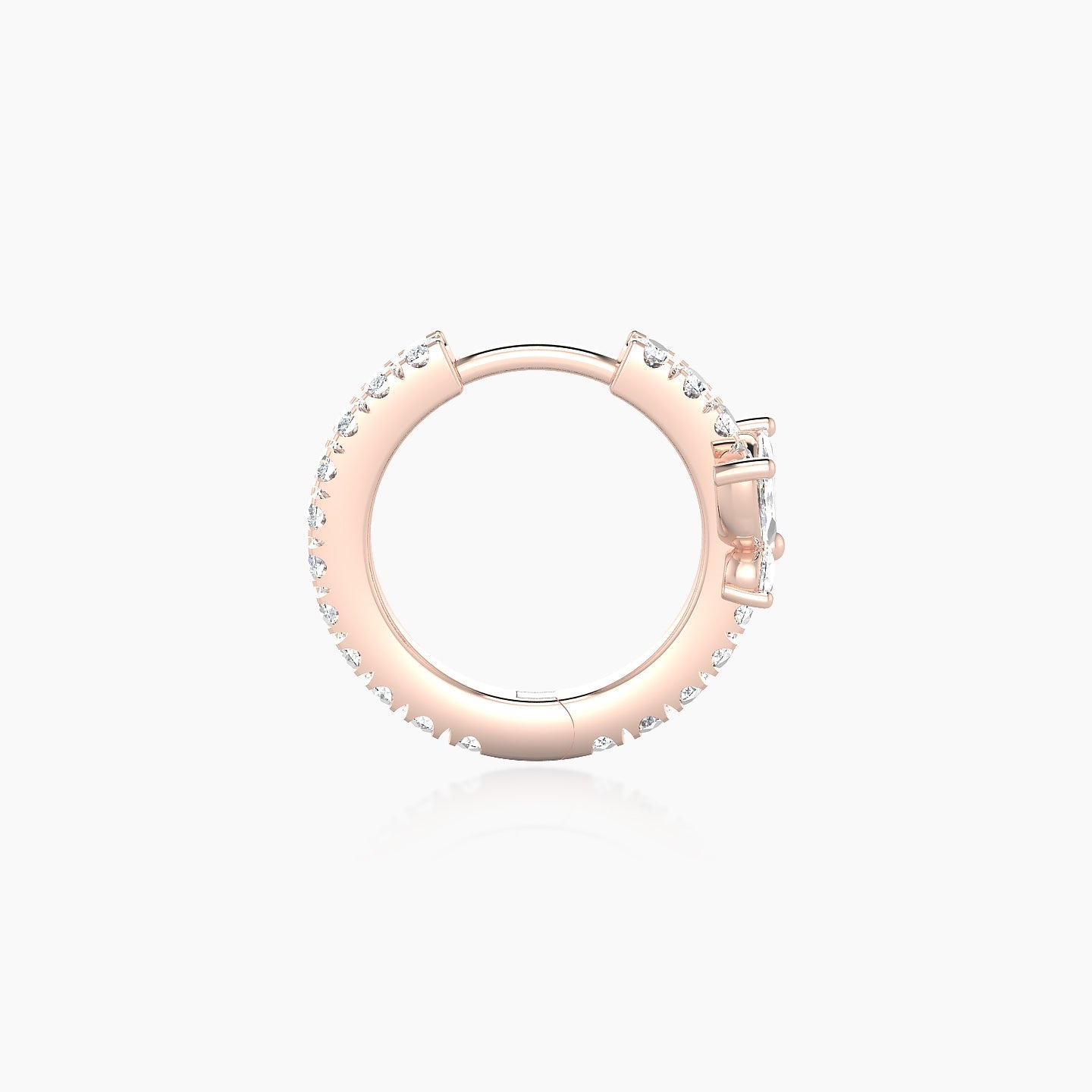 Levana | 18k Rose Gold 8 mm Butterfly Diamond Hoop Piercing