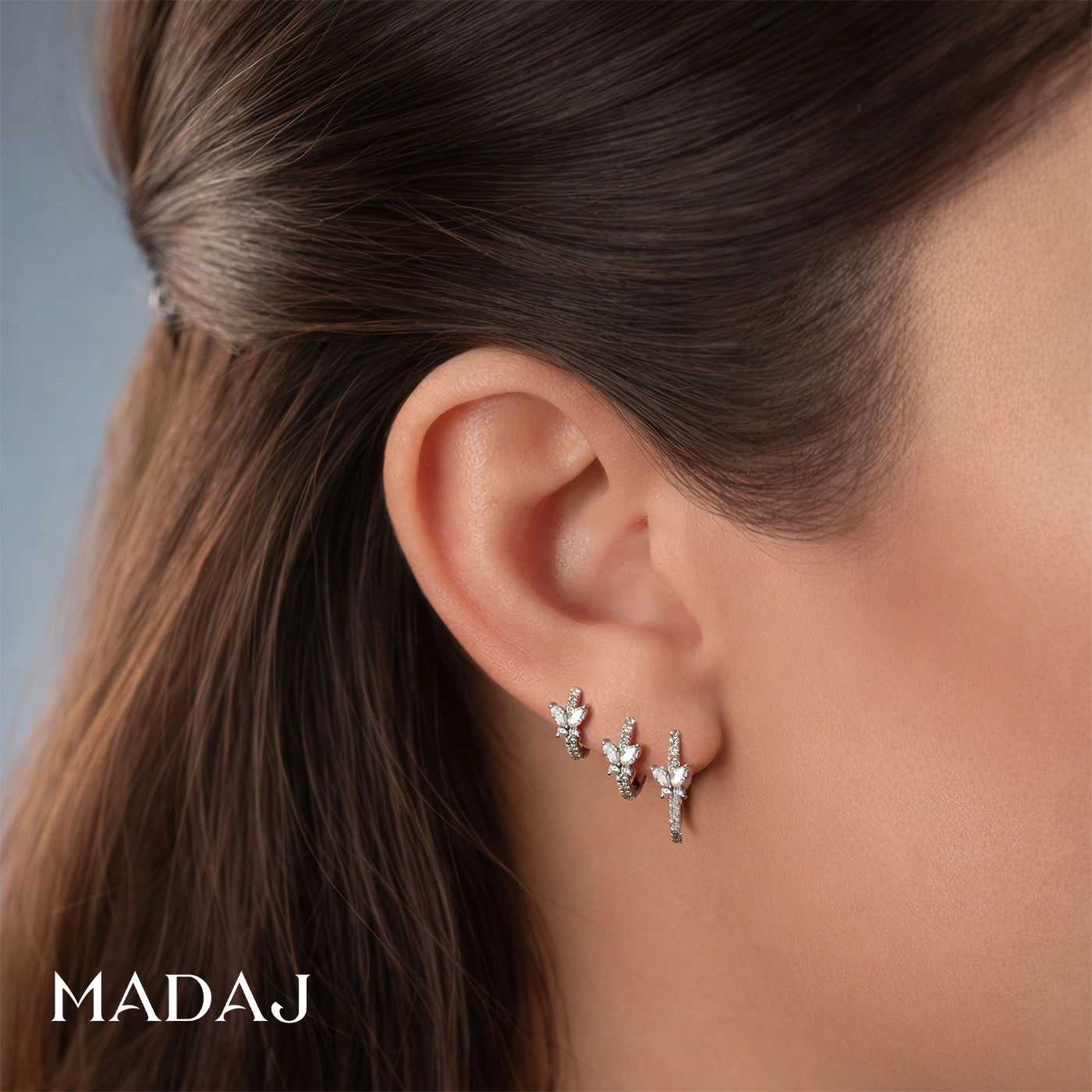 Levana | Butterfly Diamond Hoop Piercing