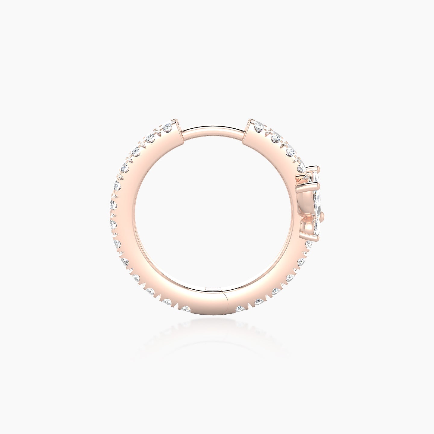 Levana | 18k Rose Gold 9.5 mm Butterfly Diamond Hoop Piercing