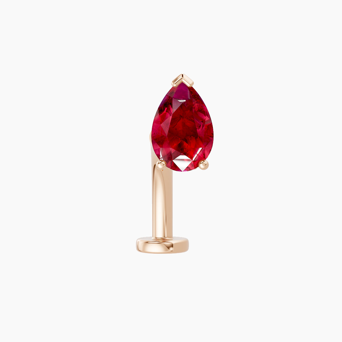 Livia | 18k Rose Gold 10 mm 7 mm Ruby & Diamond Floating Navel Piercing