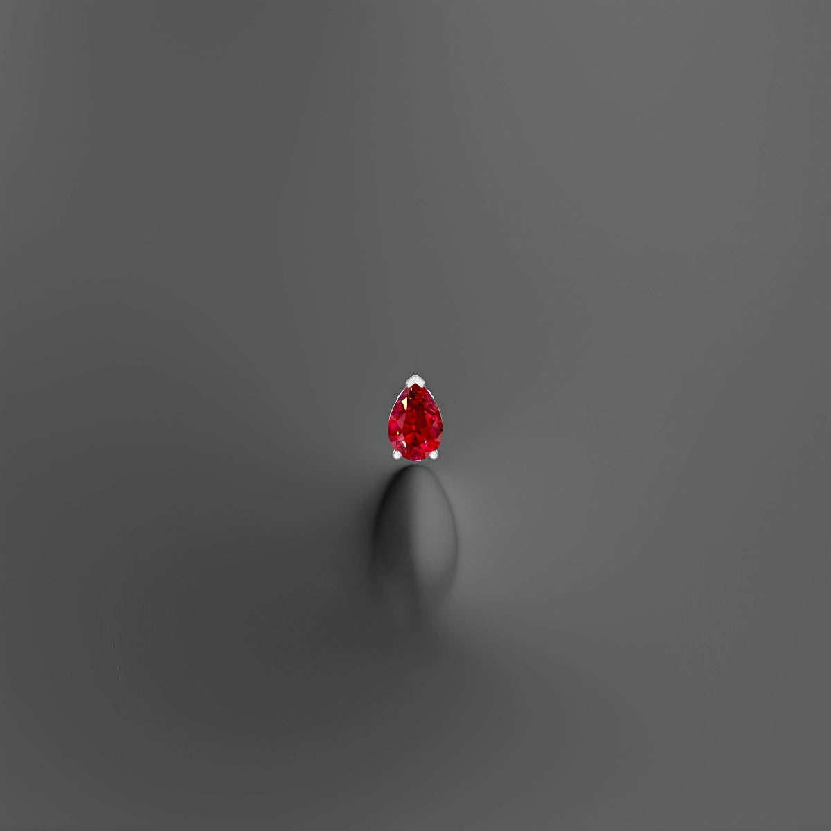Livia | 18k White Gold 10 mm 7 mm Ruby & Diamond Floating Navel Piercing