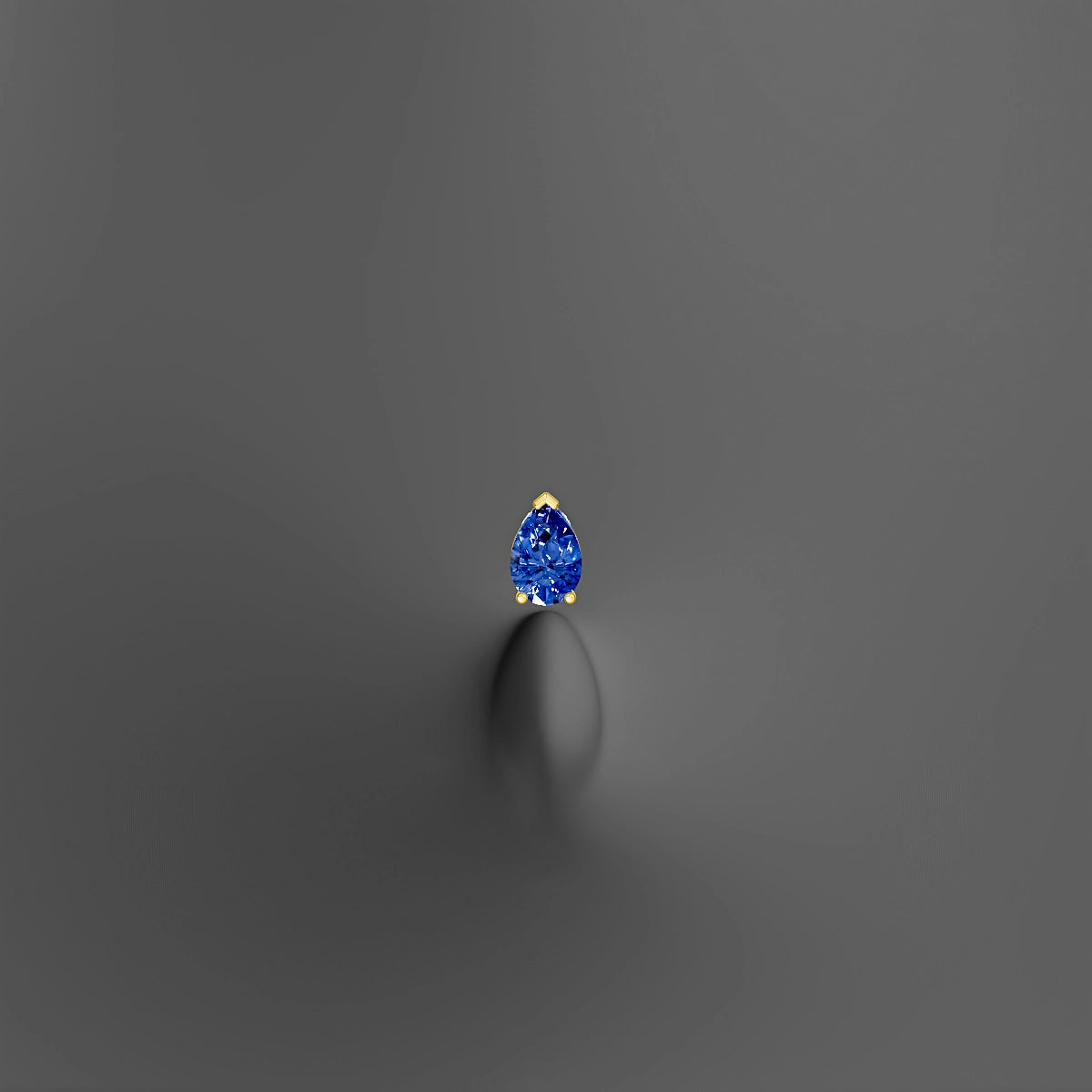 Livia | 18k Yellow Gold 10 mm 7 mm Sapphire & Diamond Floating Navel Piercing
