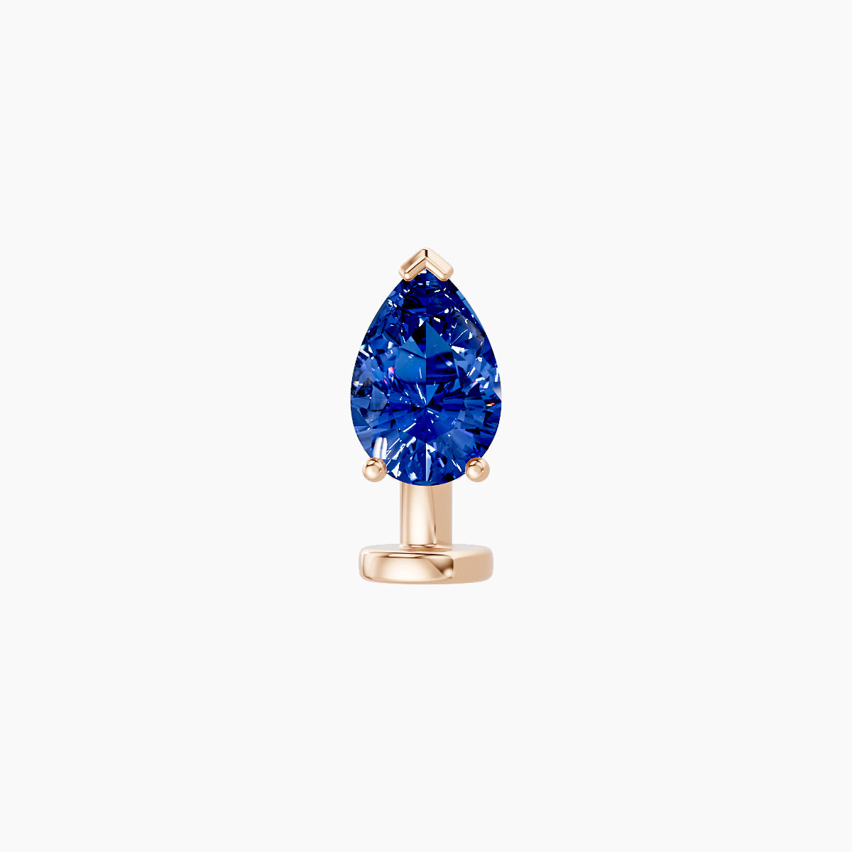 Livia | 18k Rose Gold 6 mm 7 mm Sapphire & Diamond Floating Navel Piercing