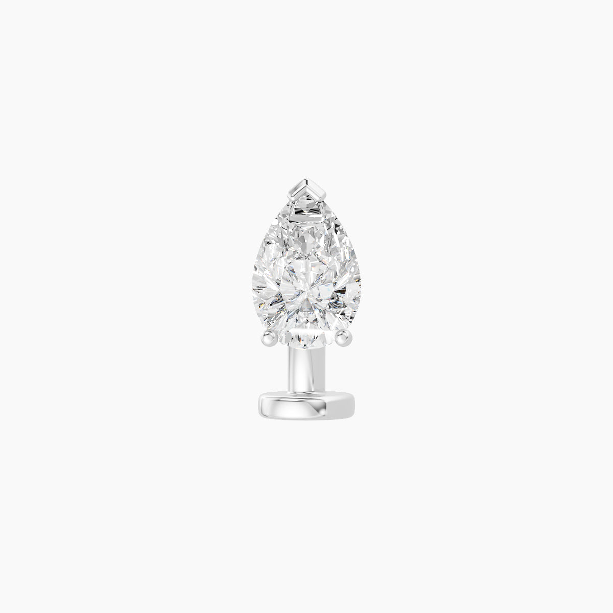 Livia | 18k White Gold 7 mm 6 mm Diamond Floating Navel Piercing