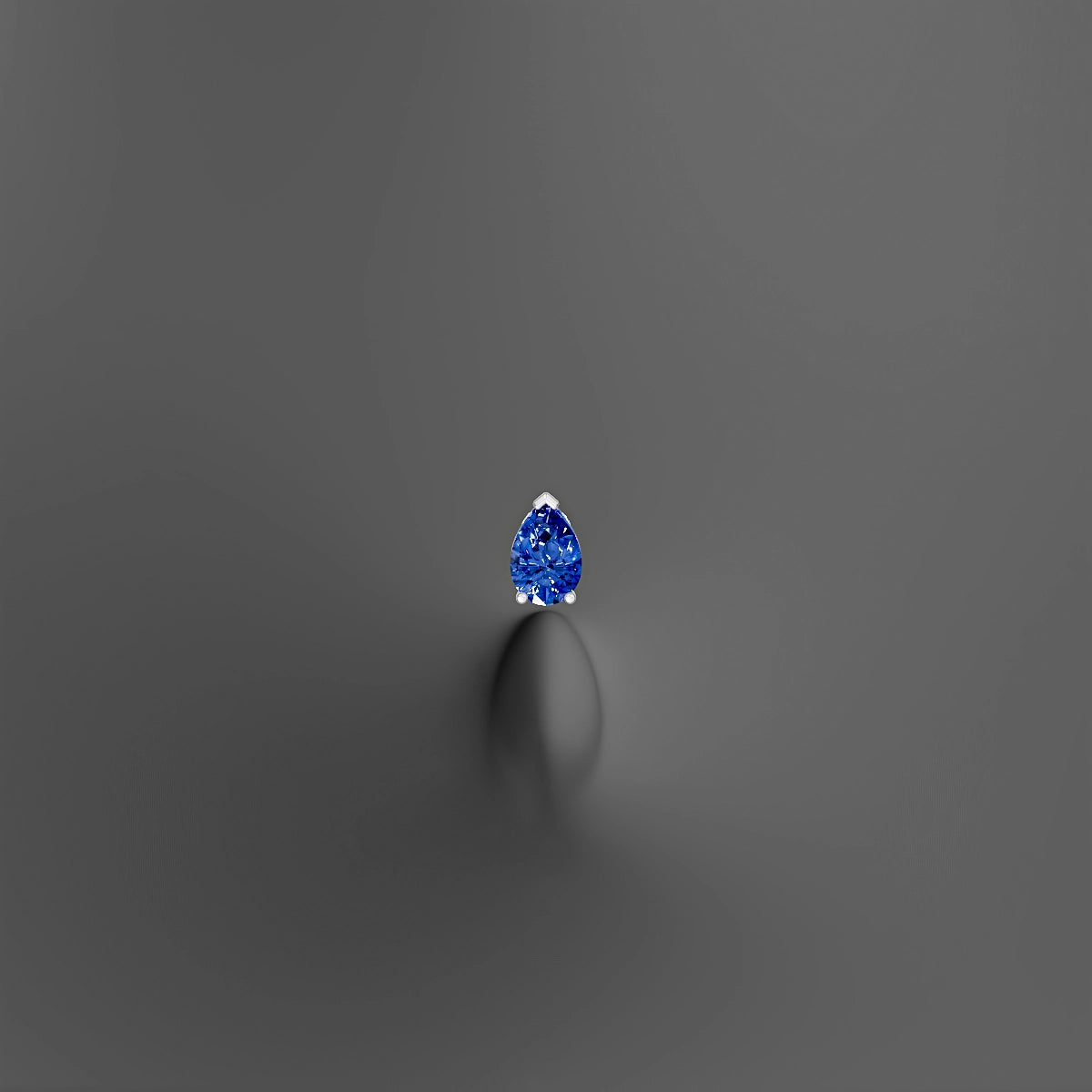 Livia | 18k White Gold 6 mm 7 mm Sapphire & Diamond Floating Navel Piercing