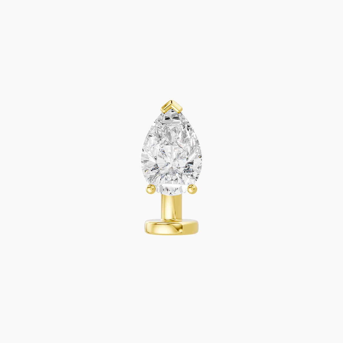 Livia | 18k Yellow Gold 7 mm 6 mm Diamond Floating Navel Piercing