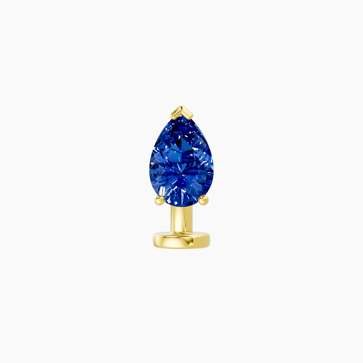 Livia | 18k Yellow Gold 6 mm 7 mm Sapphire & Diamond Floating Navel Piercing