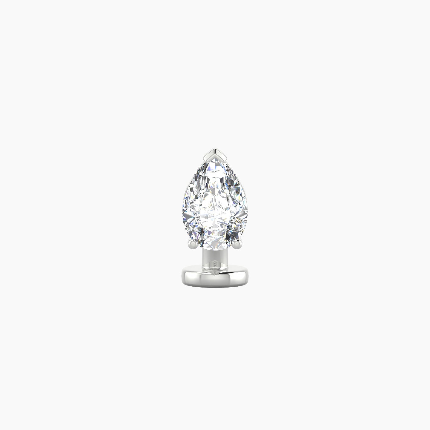 Livia | 18k White Gold 7 mm 6 mm Diamond Floating Navel Piercing