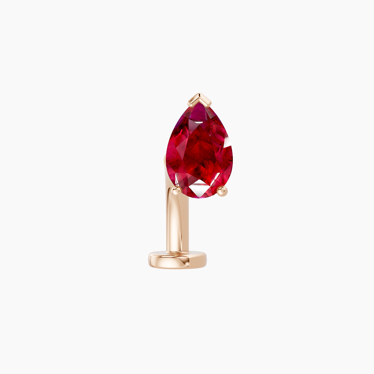 Livia | 18k Rose Gold 8 mm 7 mm Ruby & Diamond Floating Navel Piercing