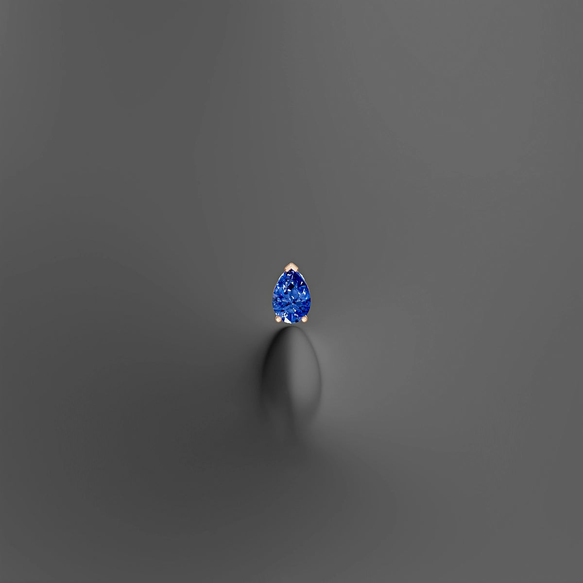 Livia | 18k Rose Gold 8 mm 7 mm Sapphire & Diamond Floating Navel Piercing