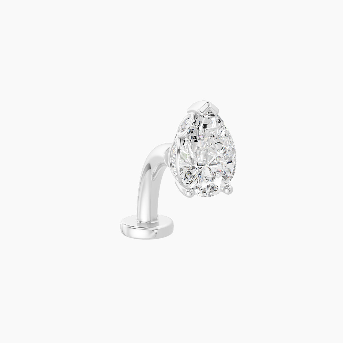Livia | 18k White Gold 7 mm 8 mm Diamond Floating Navel Piercing