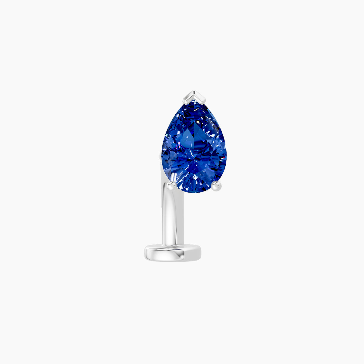 Livia | 18k White Gold 8 mm 7 mm Sapphire & Diamond Floating Navel Piercing