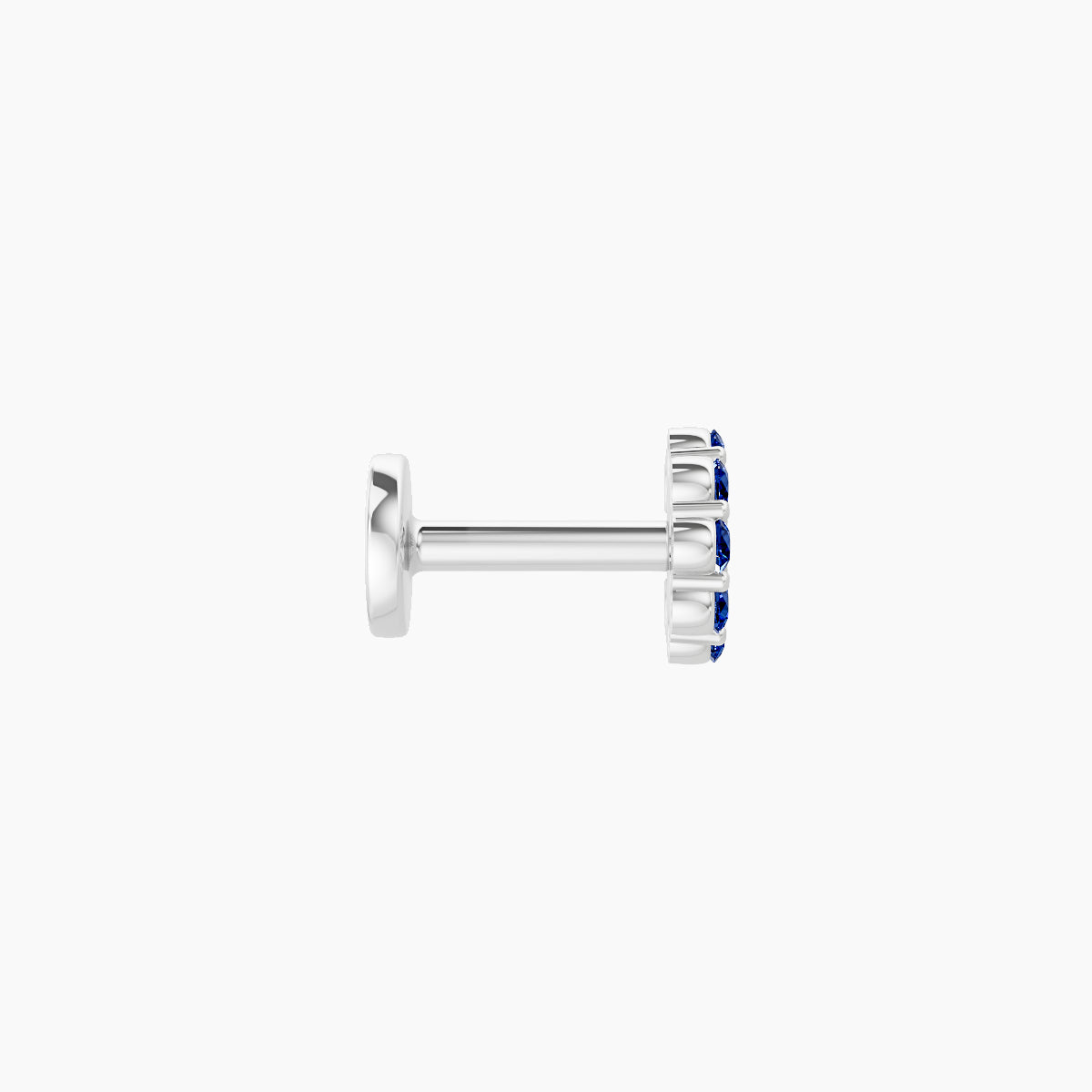 Luna | 18k White Gold 5 mm 4.5 mm Moon Sapphire Piercing