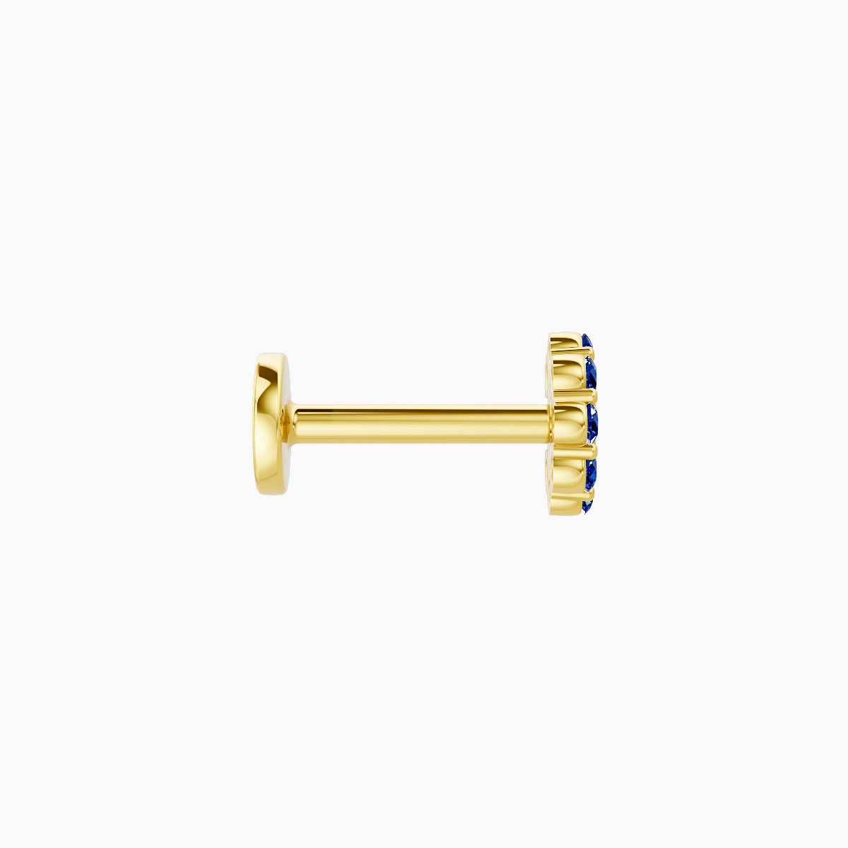 Luna | 18k Yellow Gold 6.5 mm 4.5 mm Moon Sapphire Piercing