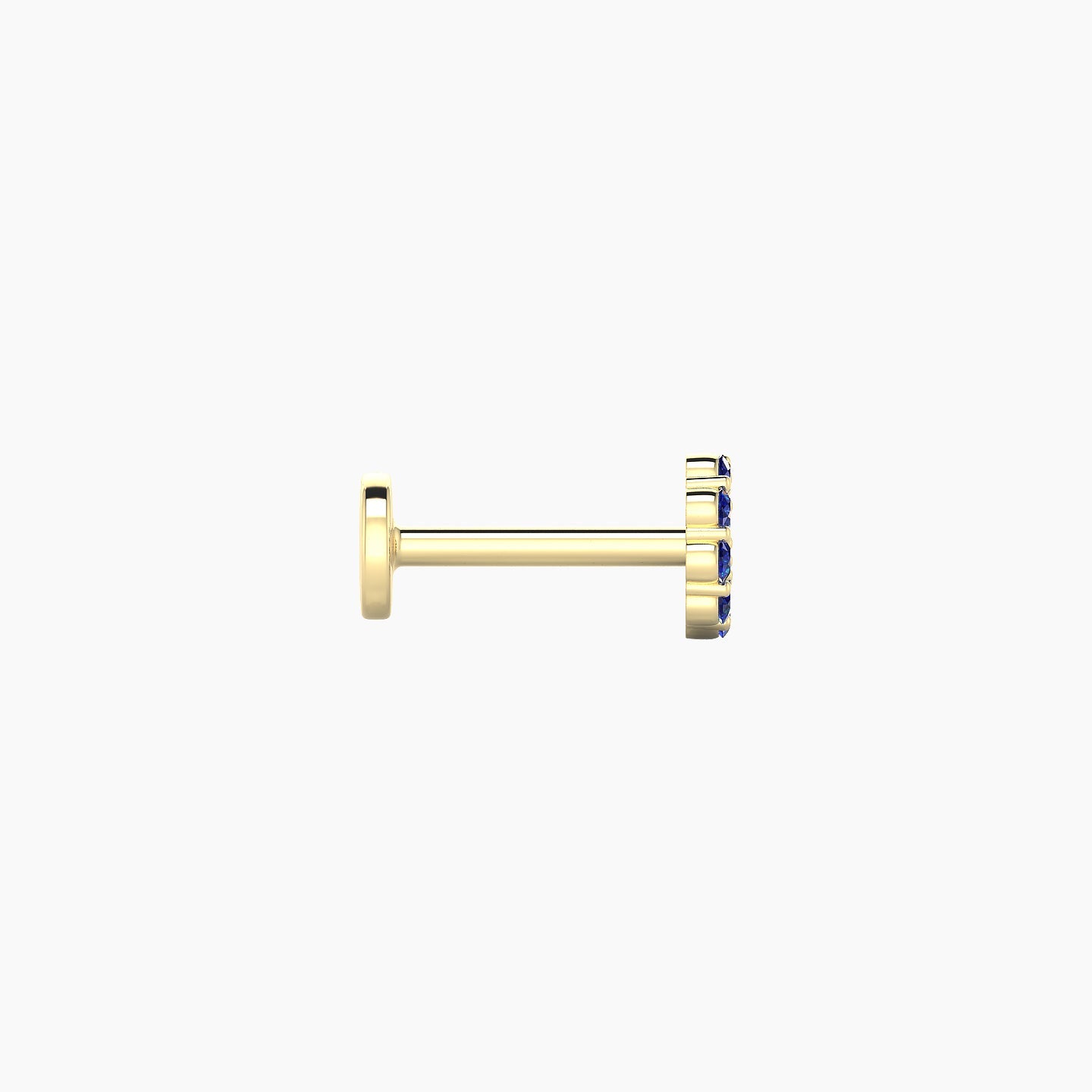 Luna | 18k Yellow Gold 6.5 mm 4.5 mm Moon Sapphire Piercing