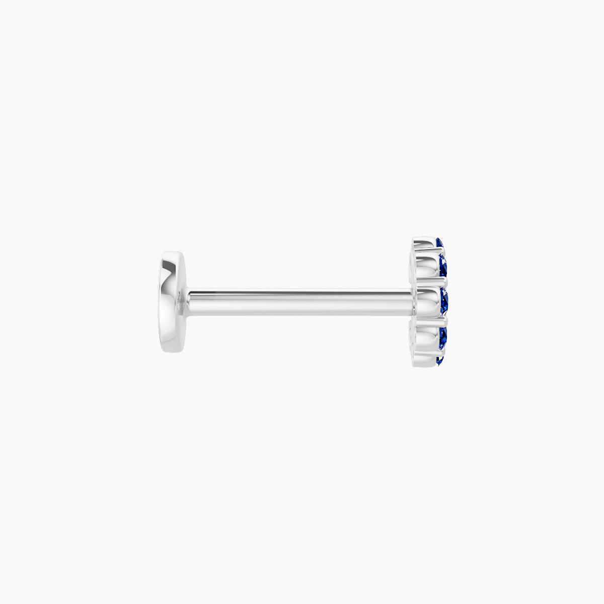 Luna | 18k White Gold 8 mm 4.5 mm Moon Sapphire Piercing