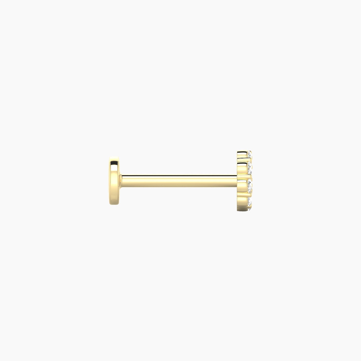 Luna | 18k Yellow Gold 4.5 mm 8 mm Moon Diamond Piercing