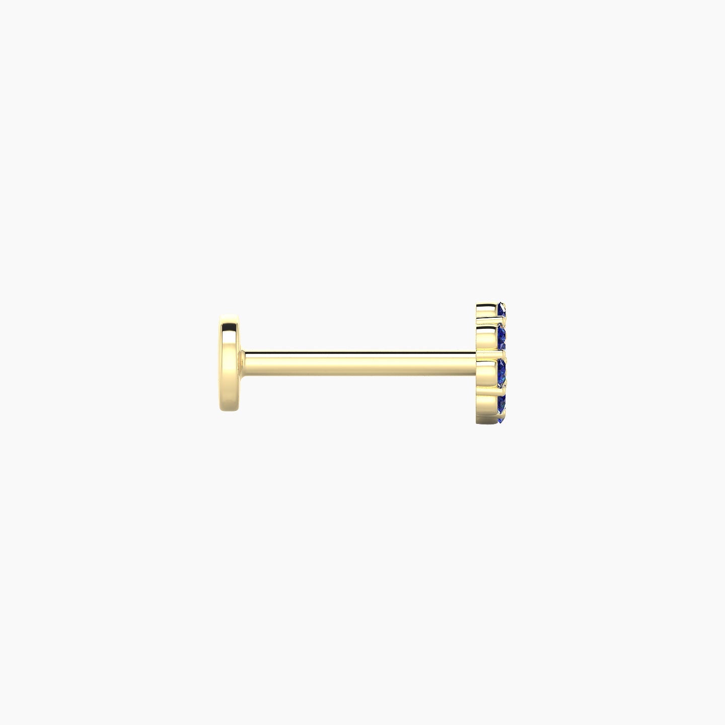 Luna | 18k Yellow Gold 8 mm 4.5 mm Moon Sapphire Piercing