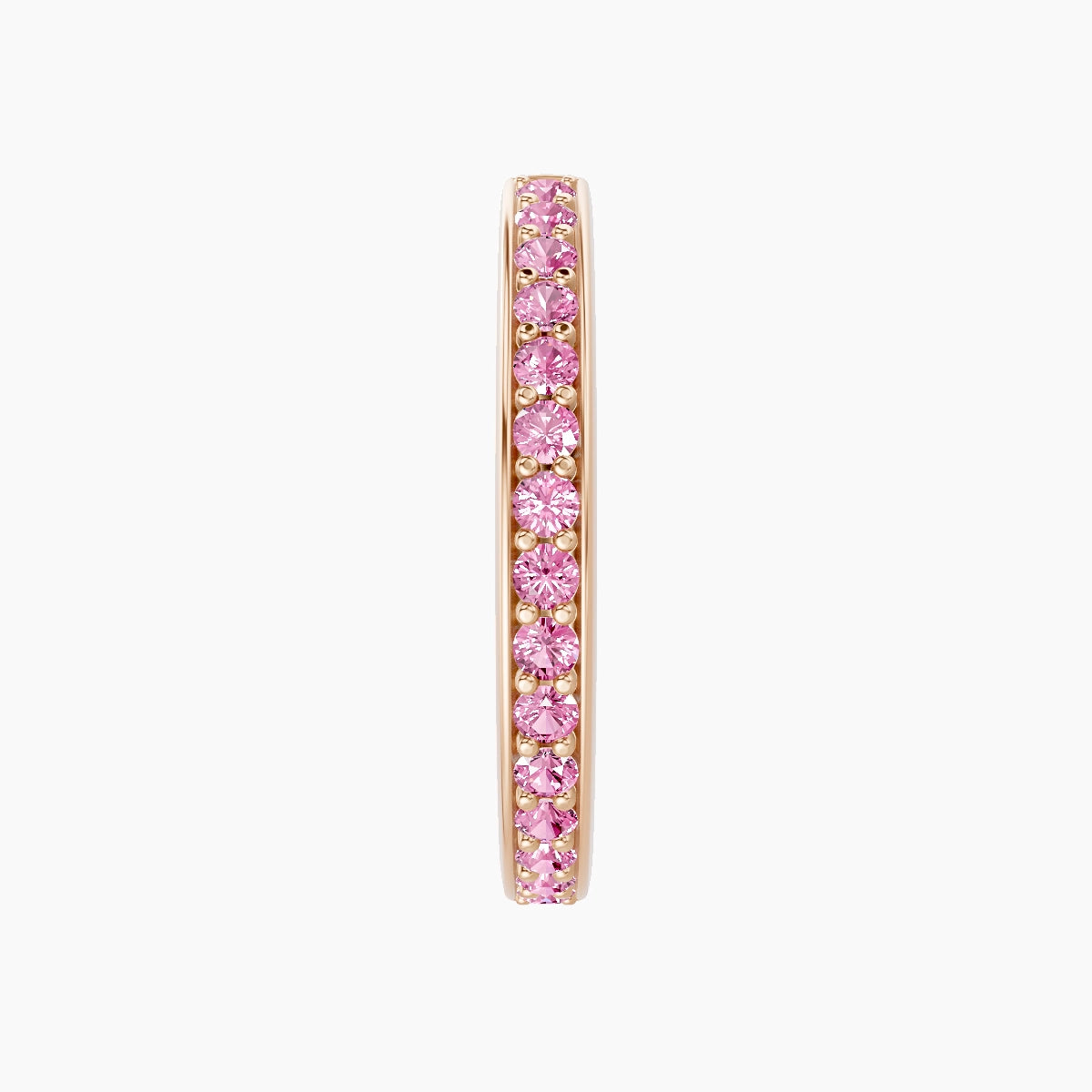 Lyssa | 18k Rose Gold 11 mm Pink Sapphire Hoop Piercing