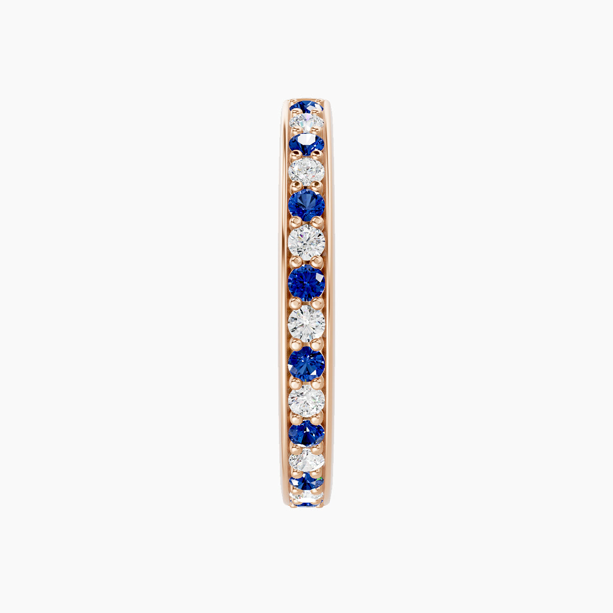 Lyssa | 18k Rose Gold 11 mm Sapphire & Diamond Hoop Piercing