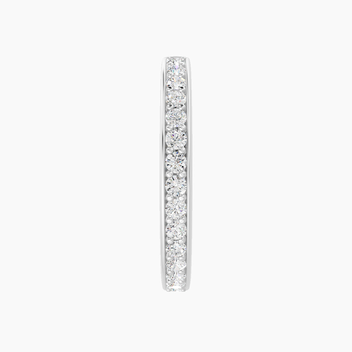 Lyssa | 18k White Gold 11 mm Diamond Hoop Piercing