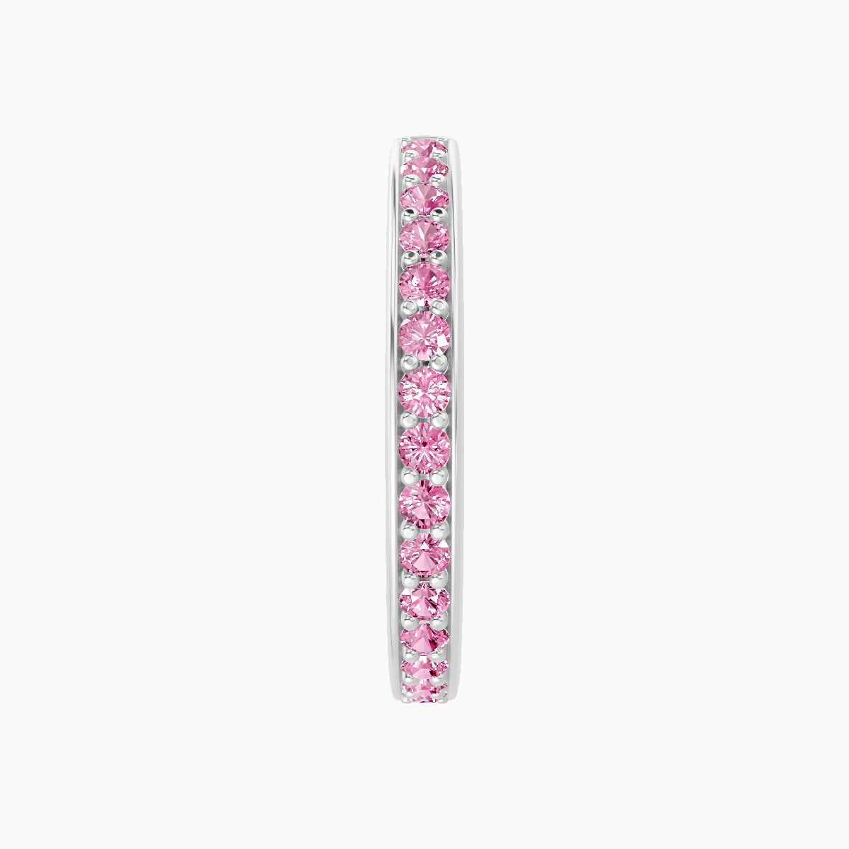 Lyssa | 18k White Gold 11 mm Pink Sapphire Hoop Piercing