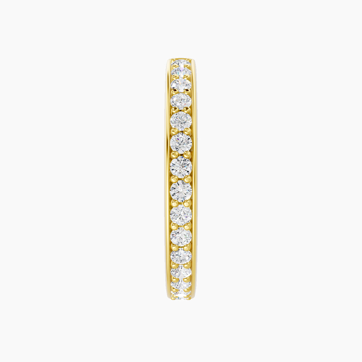 Lyssa | 18k Yellow Gold 11 mm Diamond Hoop Piercing