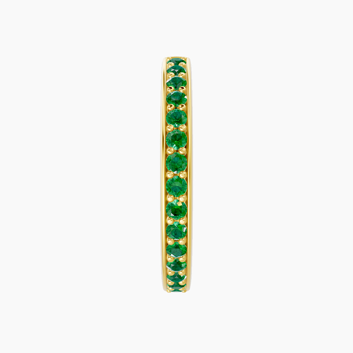 Lyssa | 18k Yellow Gold 11 mm Emerald Hoop Piercing