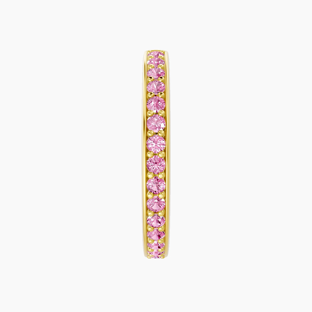 Lyssa | 18k Yellow Gold 11 mm Pink Sapphire Hoop Piercing