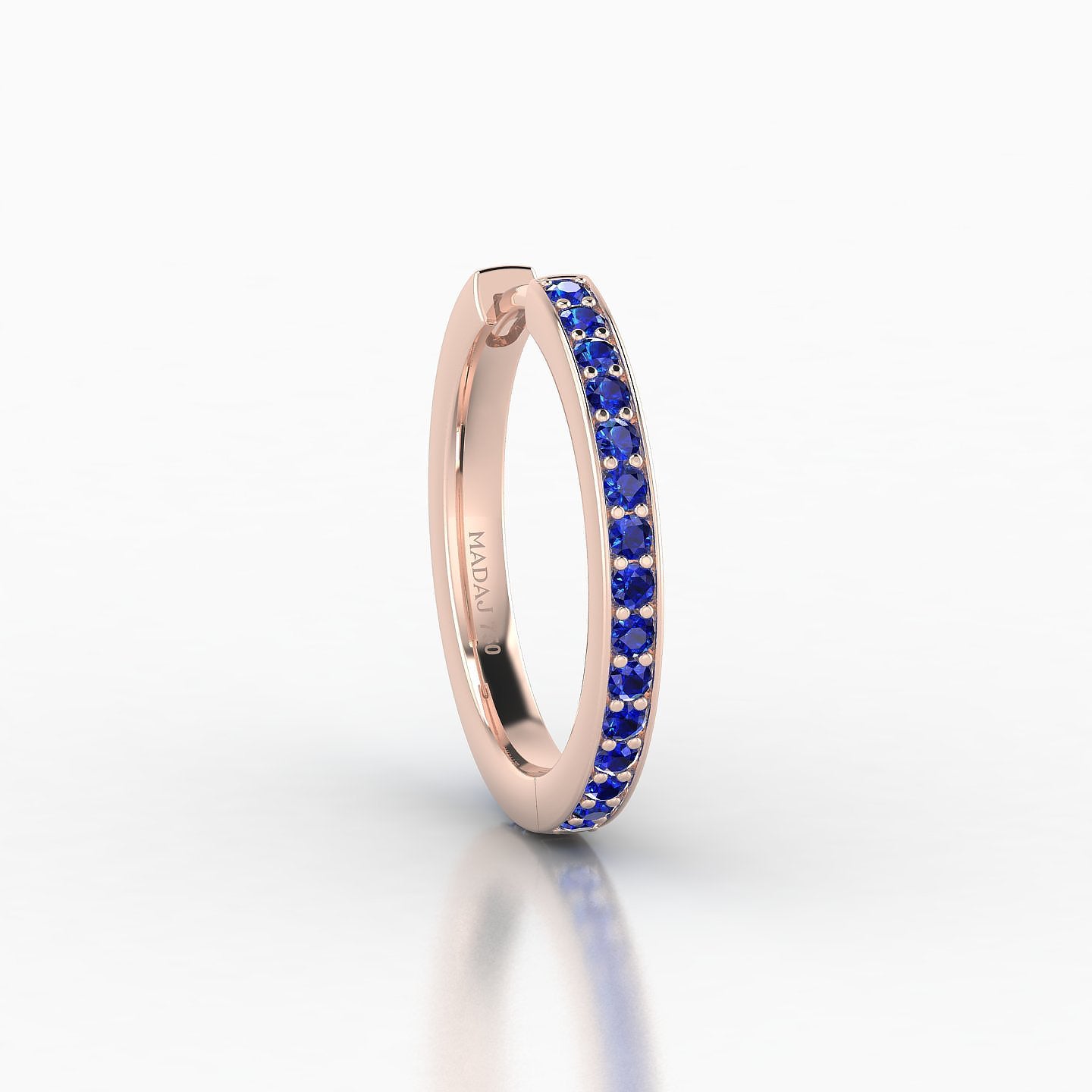 Lyssa | 18k Rose Gold 11 mm Sapphire Hoop Piercing