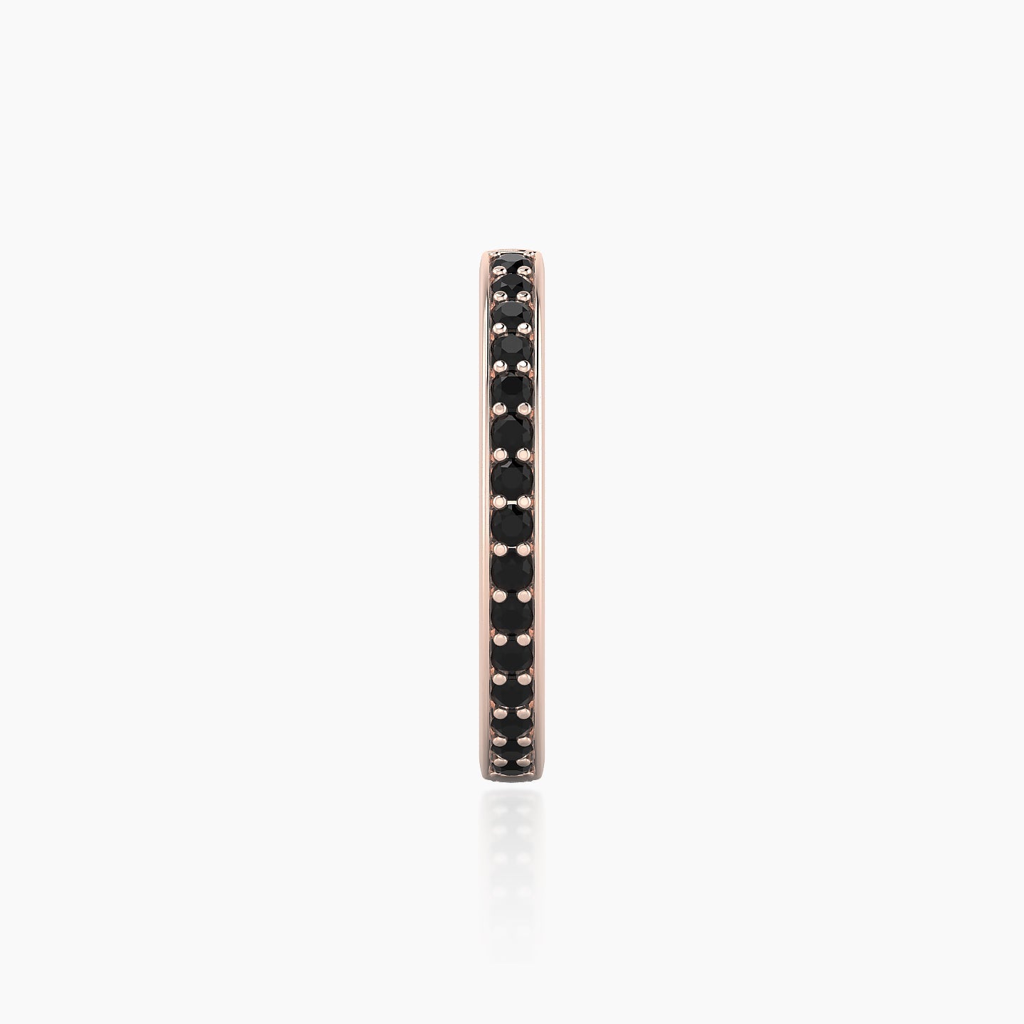 Lyssa | 18k Rose Gold 11 mm Black Diamond Hoop Piercing