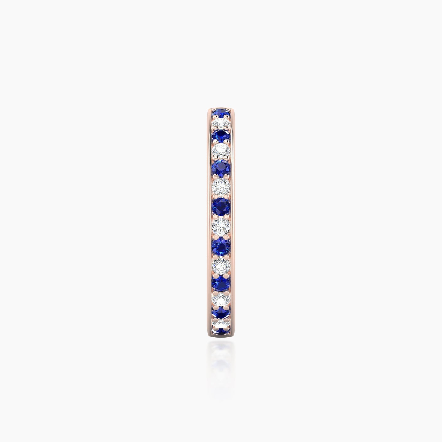 Lyssa | 18k Rose Gold 11 mm Sapphire & Diamond Hoop Piercing