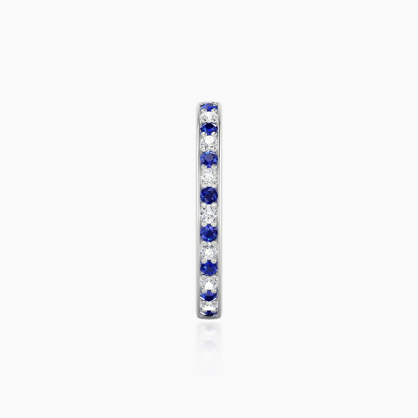 Lyssa | 18k White Gold 11 mm Sapphire & Diamond Hoop Piercing