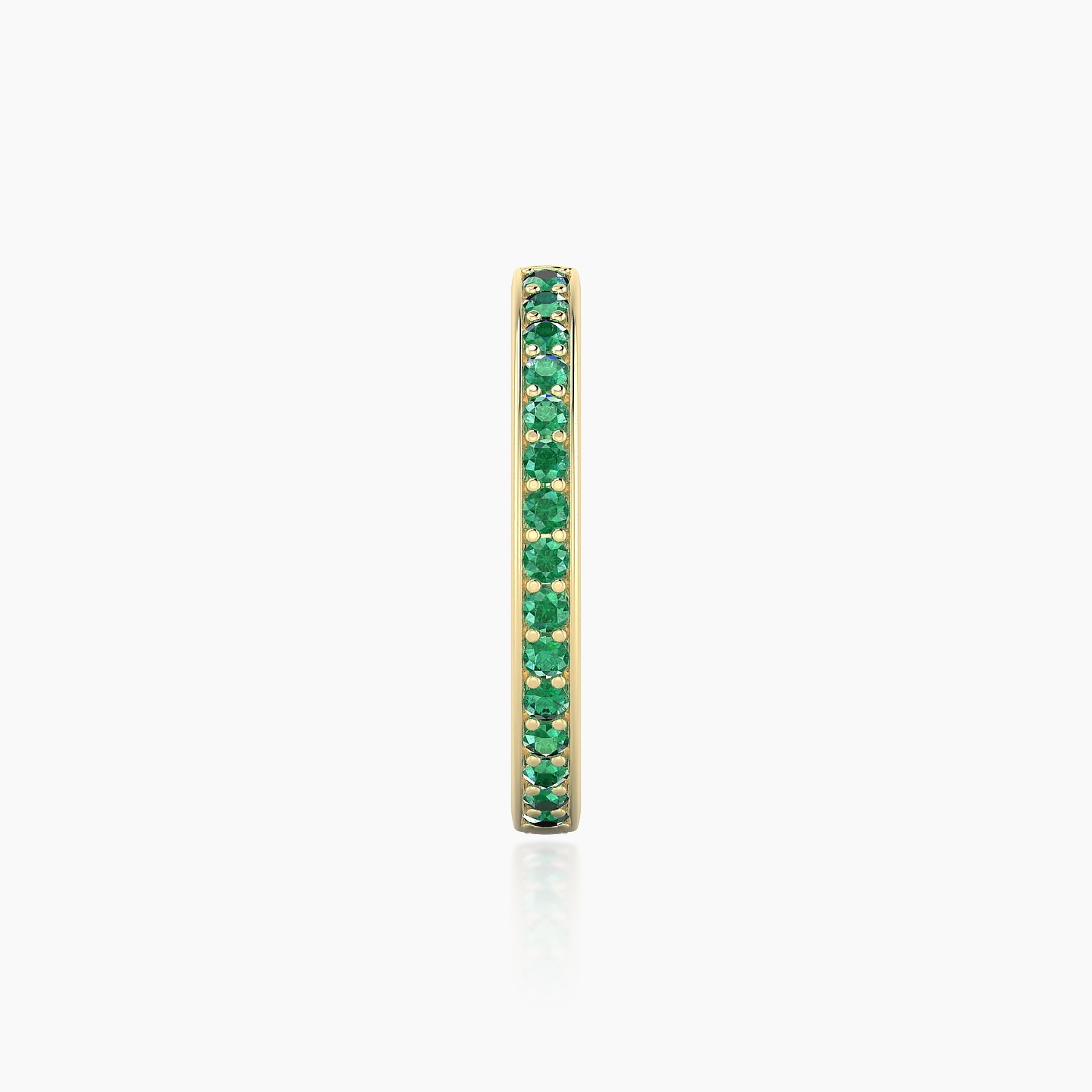 Lyssa | 18k Yellow Gold 11 mm Emerald Hoop Piercing