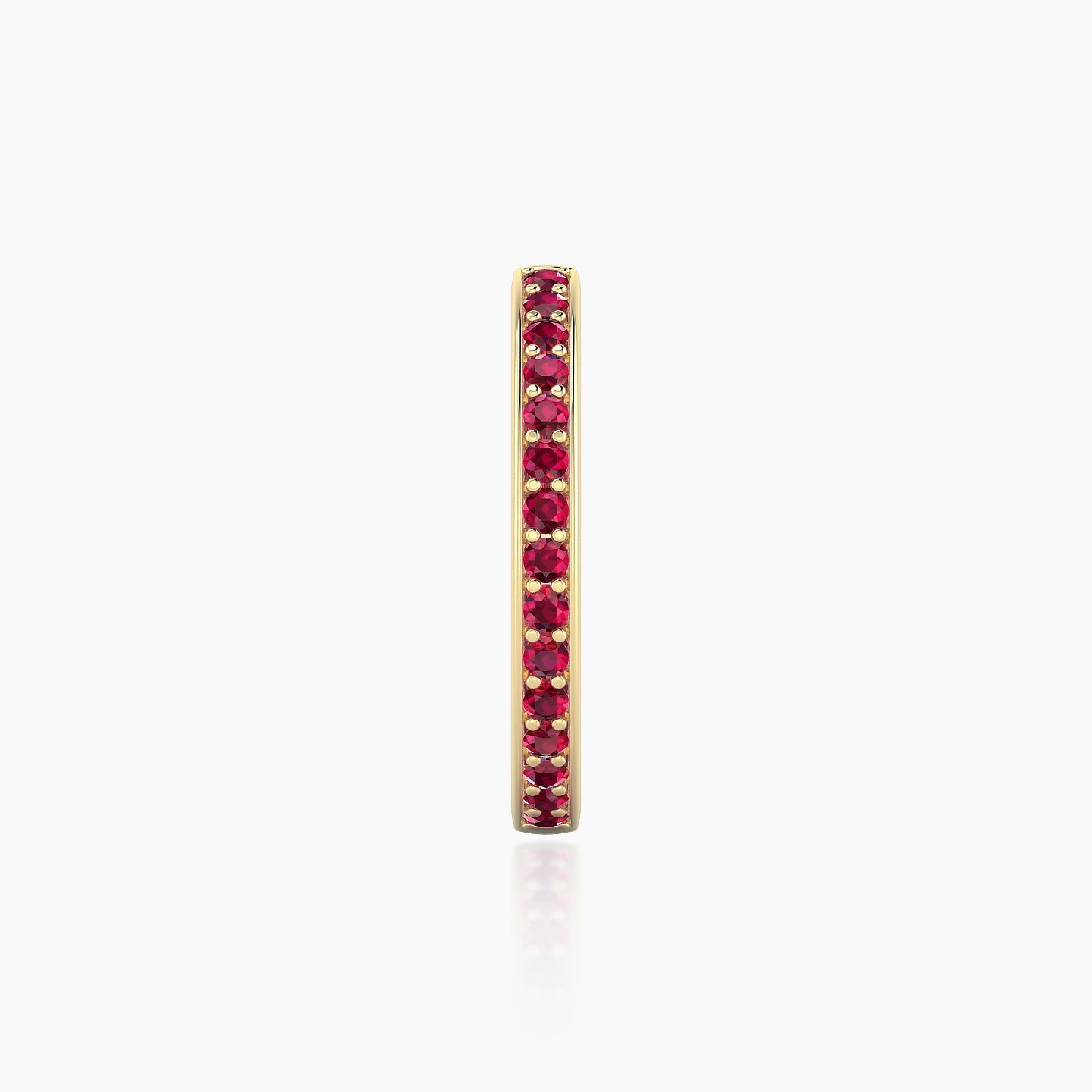 Lyssa | 18k Yellow Gold 11 mm Ruby Hoop Piercing