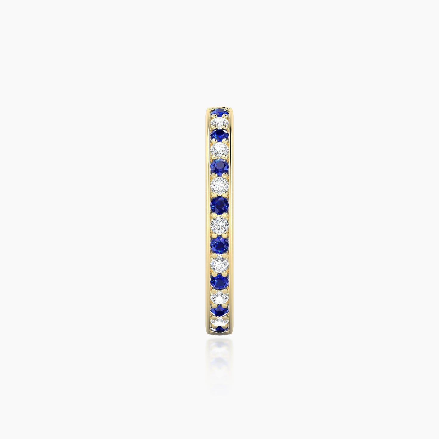 Lyssa | 18k Yellow Gold 11 mm Sapphire & Diamond Hoop Piercing